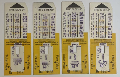 £4.99 • Buy Merseyside PTE Bus Tickets X4 B8
