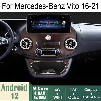 Car Android Gps Navigation Wifi 12.3  For Mercedes-benz Vito 16~21 Carpaly Radio • $545