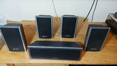 Sony SS-TS80 Home Cinema Surround Speakers System- Set 5 Inc SS-CT80 - NO WIRES • £22