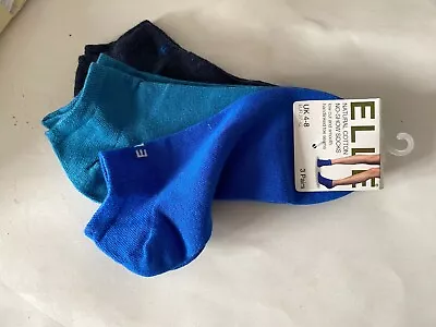 £9.99 • Buy Elle Ladies, Sports Peds / Trainer Ankle Liners Socks, Size 4 - 8 UK