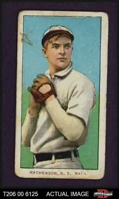 1909 T206 Christy Mathewson White Cap Giants HOF VARIATION 1.5 - FAIR • $1660