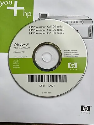 Windows HP Photosmart C5100 C6100 C7100  CD  7.0.1 W/C5100 All In One Guide • $12.99