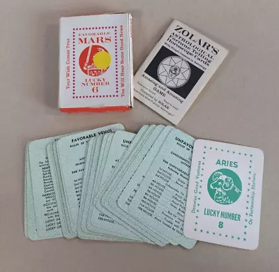 Vintage Zolar's Horoscope Fortune Telling Cards Astrology Parker Brothers #630 • $25