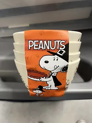 Snoopy / Peanuts Fall Eco Friendly Fall Dessert Bamboo Bowl Set Of 4 • $23.99
