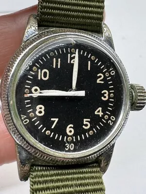 Original WW2 WALTHAM US NAVY Military HACKING A-11 Original Dial 6/0 '42 RUNS • $11.50