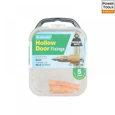 Plasplugs DR 106 Hollow Door Fixings (5) • £1.43