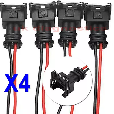 4 X Fuel Injector BOSCH Connector Plug EV1 OBD1 Pigtail Wiring Clips X 4 • $12.38