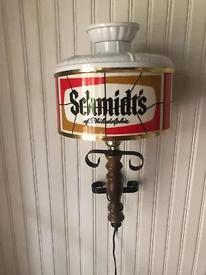 Vintage Schmidt's Of Philadelphia Beer Lighted Bar Sign Wall Sconce Lamp • $75