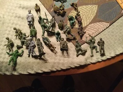 Vintage Lot Of WW2 Soldiers-seated Gis+ Marx Timmee Etc 25+ Pieces • $12