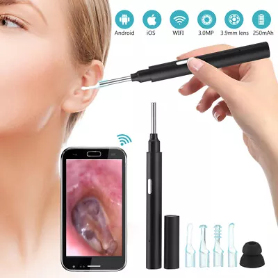 Wireless WiFi Ear Wax Remover Camera Ear Endoscope Spoon Pick Cleaning Tool Kit • £10.57