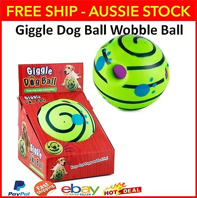 $13.95 • Buy Dog Ball Toy Pet Wobble Giggle Roll Shake Play Exercise Outdoor Rolling Shake