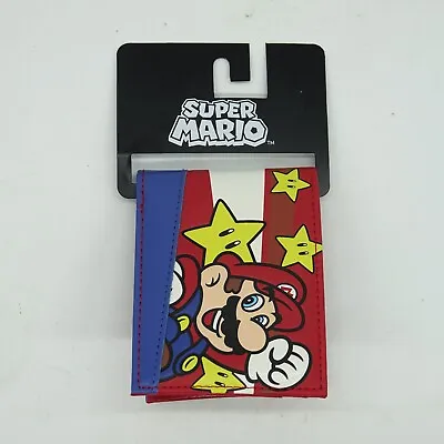 Super Mario With Stars And Stripes Imitation Leather(PU)  Bi-Fold Wallet New • $23.99