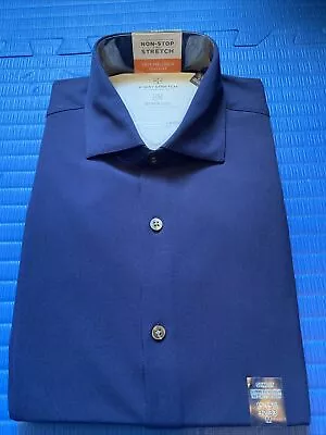 Van Heusen Men's Slim FIT Dress Shirt Flex Collar Stretch 15-15 1/2 32/33 • $28.99