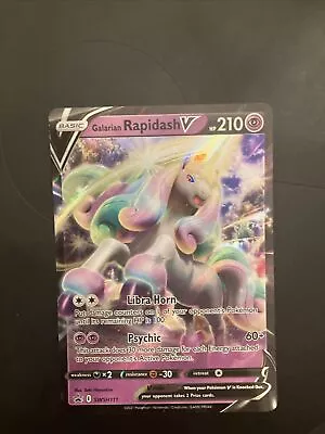 Galarian Rapidash V SWSH111 Pokemon Black Star Promo • $1.50