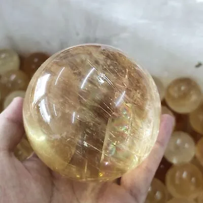 1pc Natural Iceland Spar Quartz Sphere Quartz Crystal Ball Reiki Healing 40mm+ • $12.83
