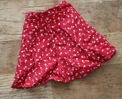 American Girl Doll SKIRT From Play Outfit Red Floral Tagged AG • $12