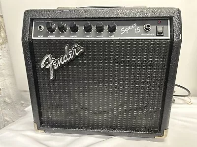 Vintage Fender Squier 15 Guitar Practice Amp 38 Watts  Brea Calif. Squire • $89.99