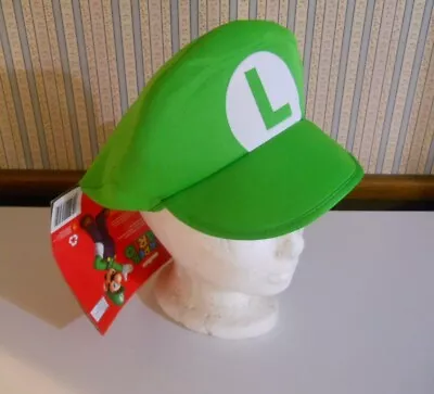 Super Mario Plush Green Luigi Green Hat Cap & Mustache Nintedno NEW • $26.49