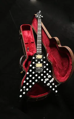 $315 • Buy Custom Black White V Electric Guitar Randy Rhoads Polka Dot Tremolo Free Ship