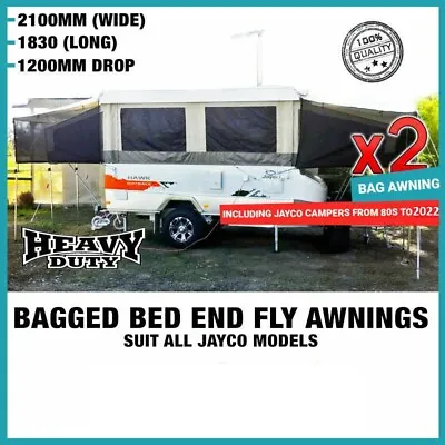 Bagged Bed Fly Ends Awnings Suit Jayco Coromal Goldstream Caravan + Campers • $495