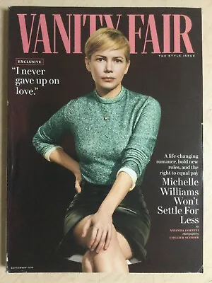 September 2018 Vanity Fair Michelle Williams On Cover + Maya Hawke  • $2.99