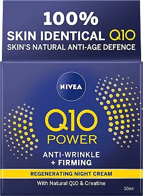 $17.40 • Buy NIVEA Q10 Power Anti-Wrinkle + Firming Night Cream (50 Ml), Nightly Anti Ageing 