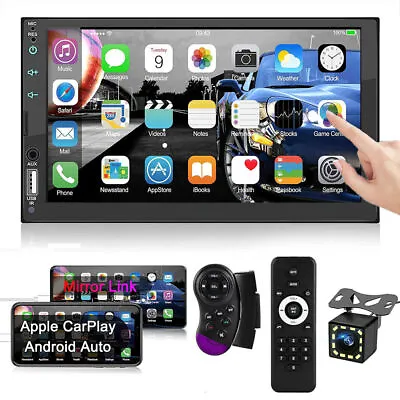 7 Car For Apple Carplay Radio Android Auto Touch Screen Stereo Bluetooth FM 2Din • $58.99