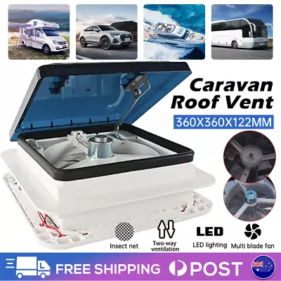 Caravan Roof Vent Exhaust 12V Fan RV Shower Hatch Trailer Motorhome Camper AU • $122.99