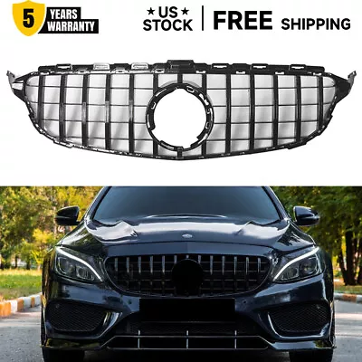 GTR Front Bumper Grille For Mercedes Benz W205 C200 C300 C43 AMG 2019 2020 2021 • $54.31