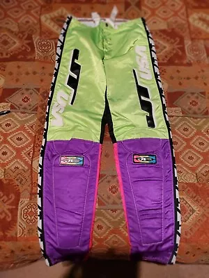 RARE Vintage JT USA Racing Motocross 30 Pants Paintball Bmx Mx Green Purple Pink • $155