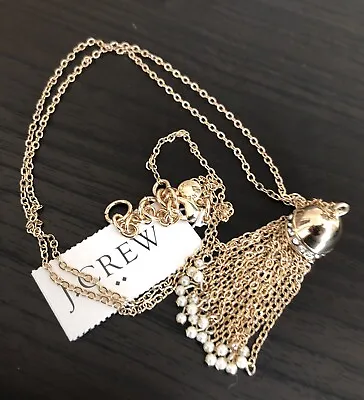 J.Crew Factory PEARL AND TASSEL NECKLACE Sold Out! New$39.50 • $18
