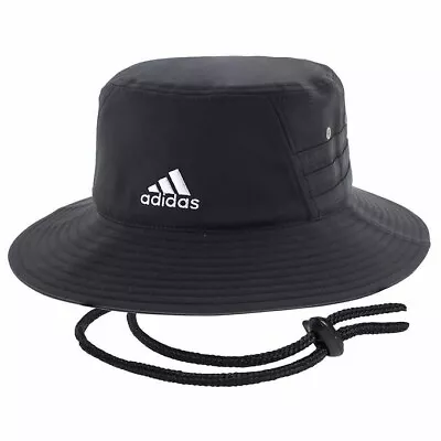 Adidas Unisex Victory Bucket Hat UPF50 Moisture Wick Sweatband Lightweight Black • $15.95