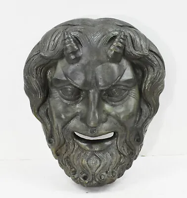 Pan Pure Bronze Mask - God Of Wild - Ancient Greece - Panas - Dionysus Theater • £269