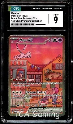 CGC 9 MINT Mew Ex SVP053 ALTERNATE ART HOLO 151 UPC PROMO Pokemon Card • $18.99