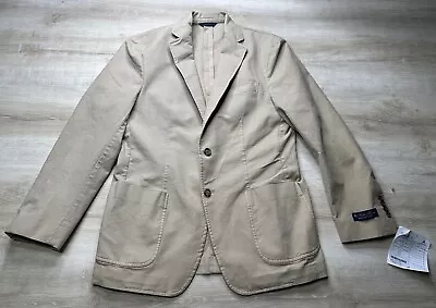NWT Brooks Brothers Mens Blazer Safari Beige M Regent Fit Jacket Sport Coat $498 • $248