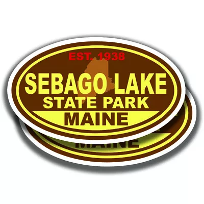 SEBAGO LAKE STATE PARK DECALs 2 Stickers Maine Bogo Car Window • $3.95