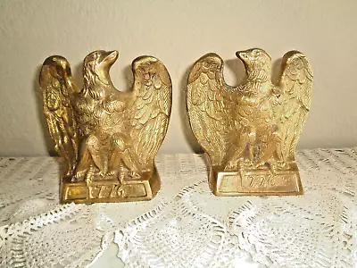 Vintage Brass Eagle Bookends *heavy Mid-century  Vgc • $25