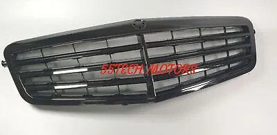 For Mercedes W212 Benz E Class E350 E550 Grill Grille GLOSSY Black Stock Look • $156.75