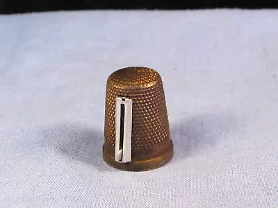 Vintage Sewing Craft Brass Thimble & Needle Threader Etui Tool • $1.23