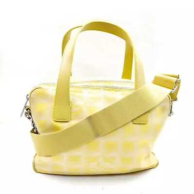 Chanel Hand Bag New Travel Line Yellow Nylon 432179 • $22.50