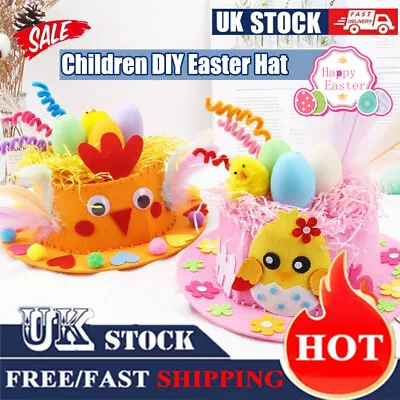 Kid Easter Bonnet Hat Set Make Your Own Easter Bonnet Hat DIY Your Own Easter IN • £7.54