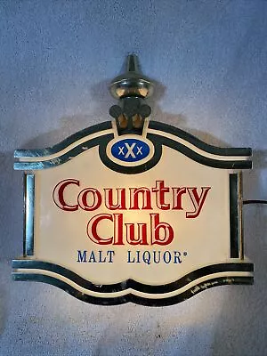 Vintage Country Club Xxx Malt Liquor Lighted Sign Beer Classic • $89.95