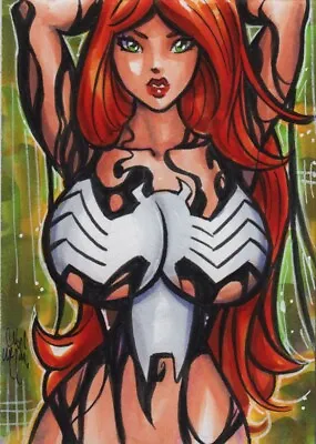 MARY JANE SYMBIOTE VENOM Sketch Card Original Art Chris McJunkin • $99.99