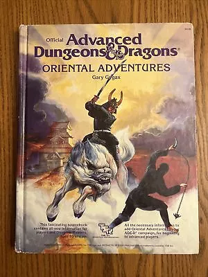 ORIENTAL ADVENTURES 1985 1st Print 1st Edition Dungeons & Dragons • $79
