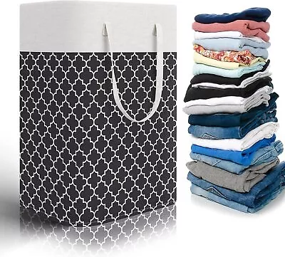 75L Waterproof Washing Basket Laundry Bag Storage Basket For Clothes Toy Storage • £6.99