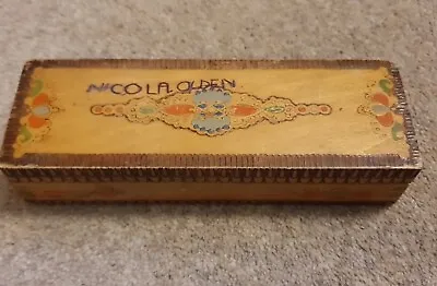 £0.99 • Buy Vintage 1960's Child's School Wooden Pencil Box/case With Hinged Lid