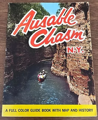 Vintage Ausable Chasm New York Guide & Map 1967 Adirondacks NY Ephemera • $18.74