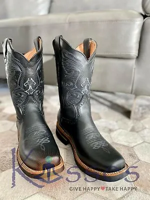 TJAYZ NEW Mens Rodeo Cowboy Boots Genuine Leather Square Toe BOTAS Western Work  • $62.99