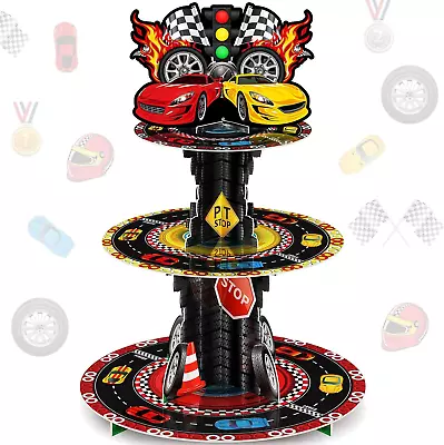 3 Tier Race Car Party Decorations Cupcake Stand Truck Car Party Favors Cupcake H • $14.06