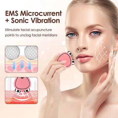 3-Modes Microcurrent Face Skin Tightening Lifting Device Facial Beauty Machines • £6.95